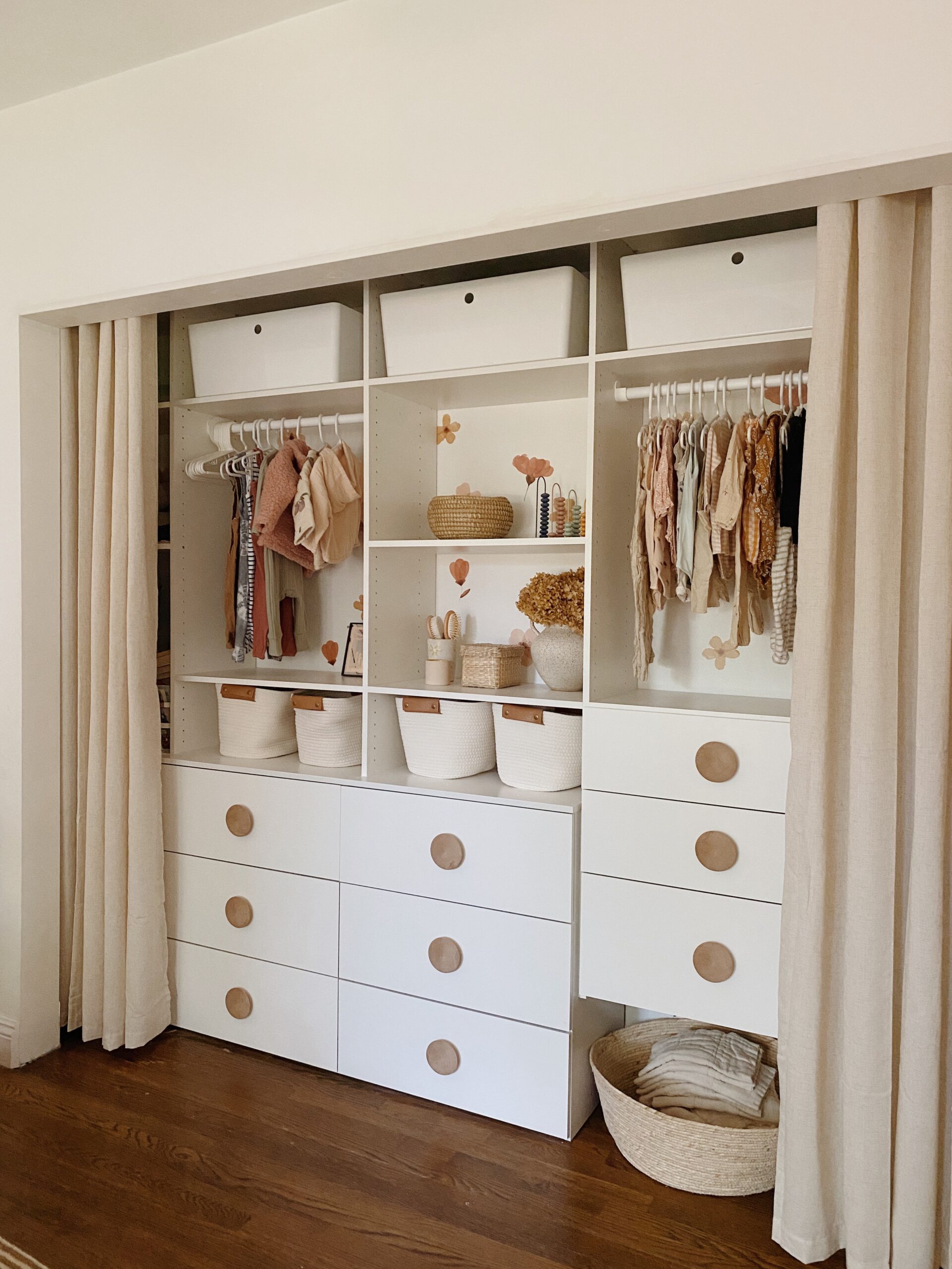 Nursery Closet Makeover Details, How to DIY a Closet