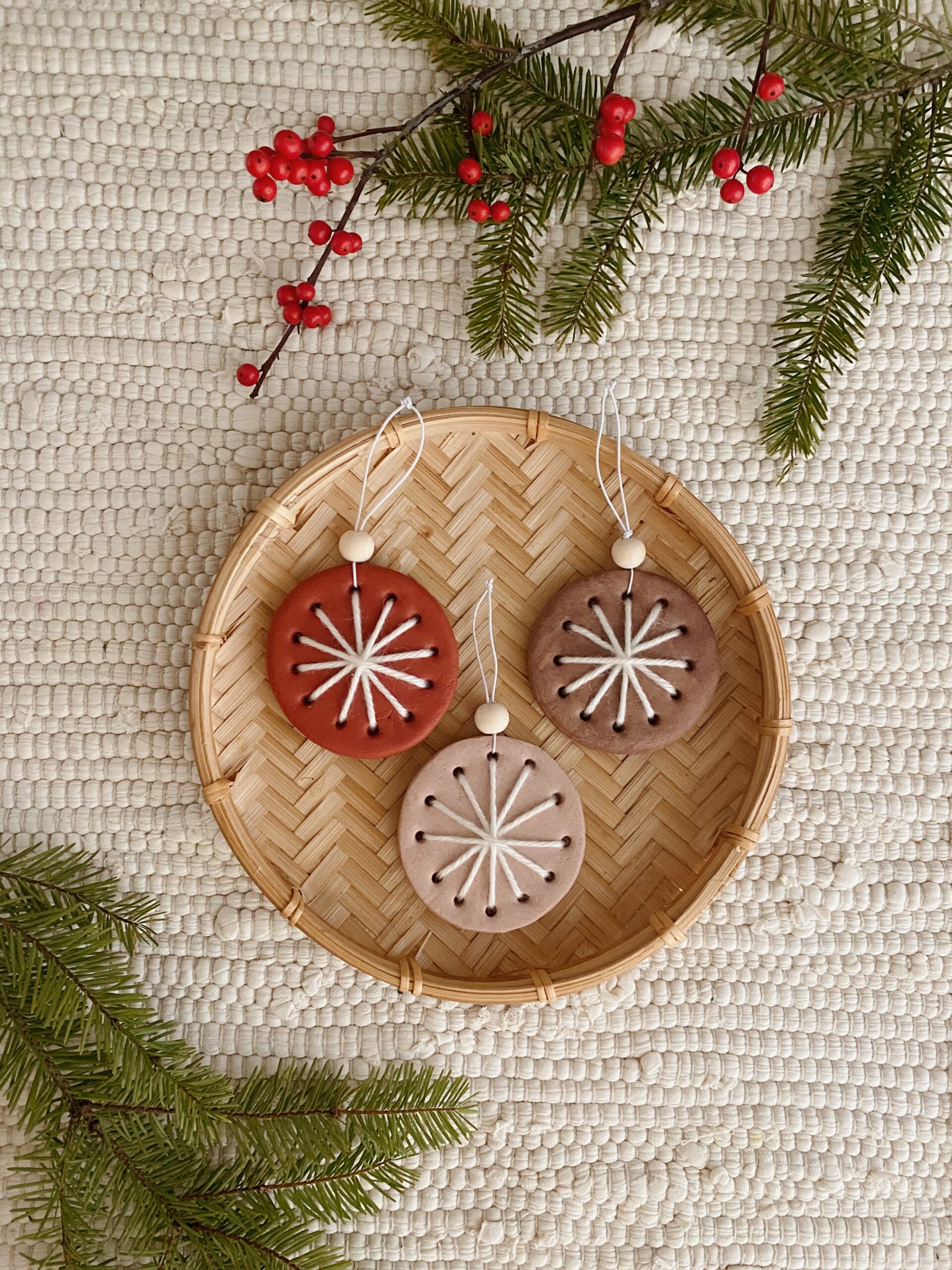 Kid-Friendly Polymer Clay Christmas Ornaments