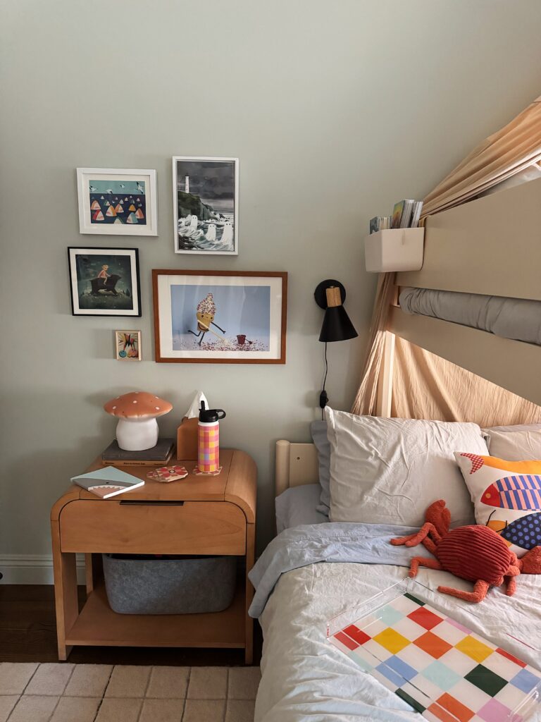 a gallery wall in arlo’s room