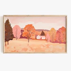 beautiful frame tv art for fall