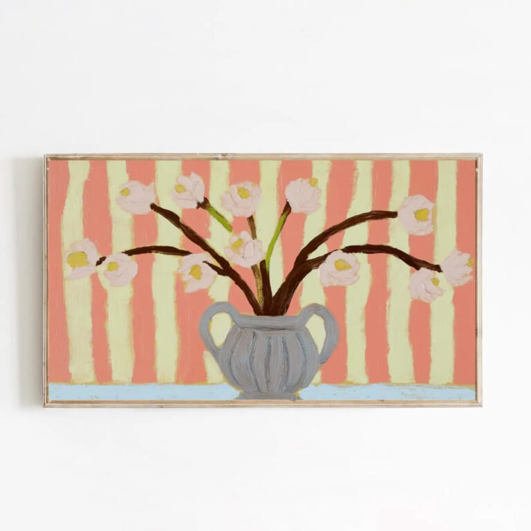 beautiful frame tv art for spring